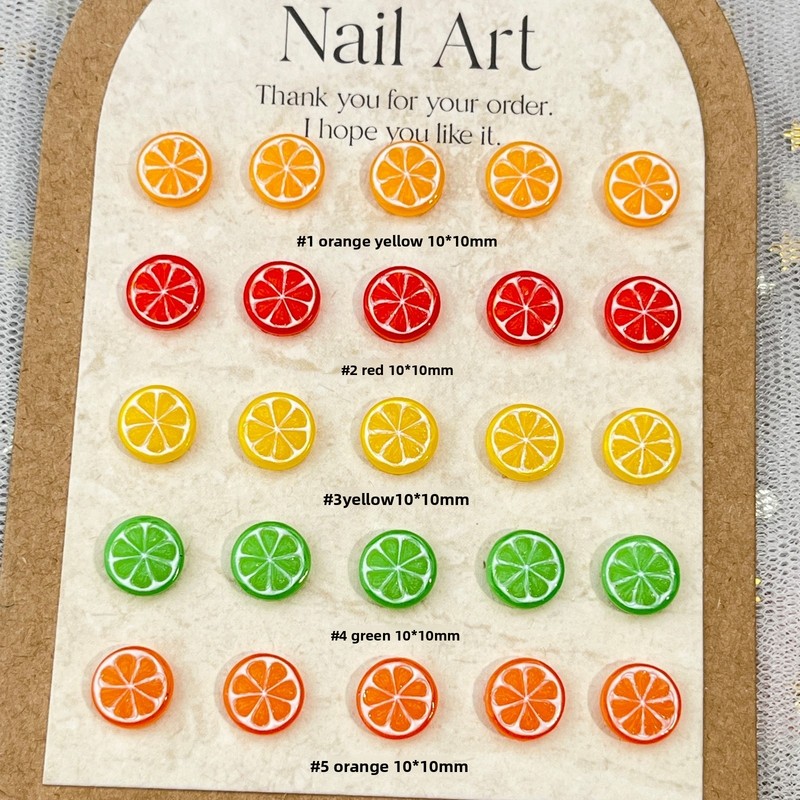 20pcs 3D Mini Simulated Food L - Nail Art Orange 评论和价格