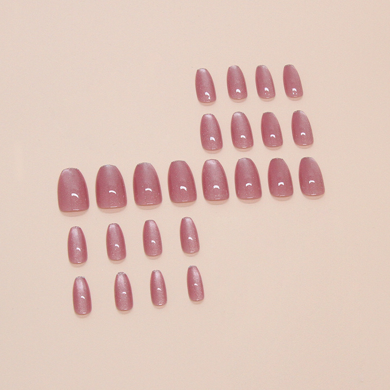 Medium fake nails for women gi - Nail Art Pink 评论和价格