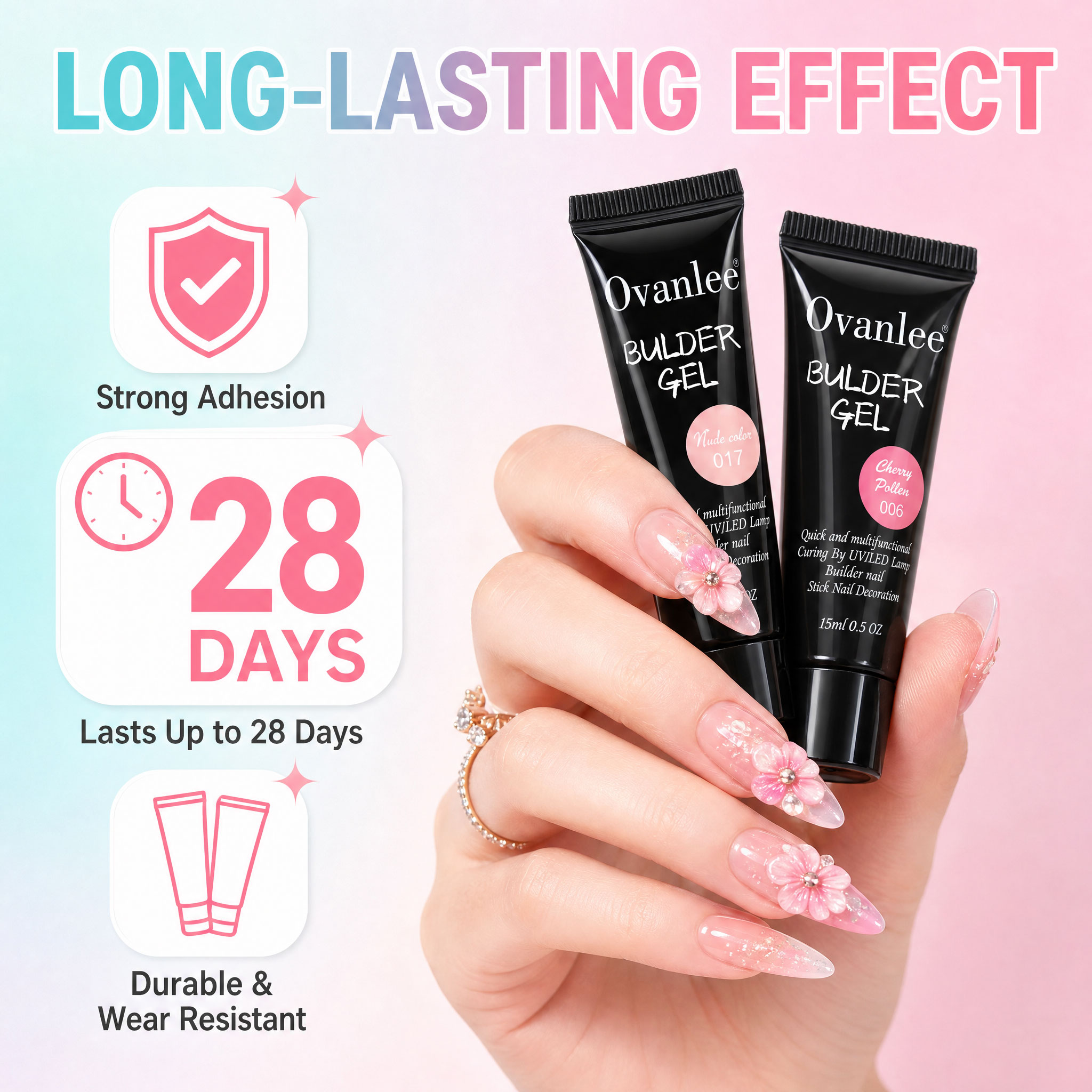 Ovanlee 12-Color 3-in-1 Builde - Nail Art Ombre 评论和价格