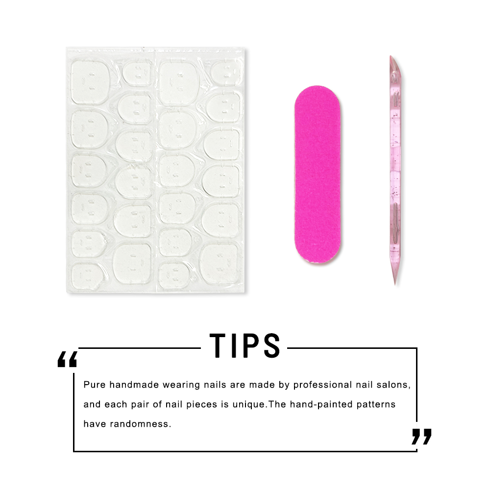 10pcs Short Summer Colorful Ge - Nail Art Press On 评论和价格