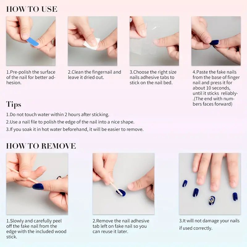10 PCS Luxury Handmade Press o - Nail Art Press On 评论和价格
