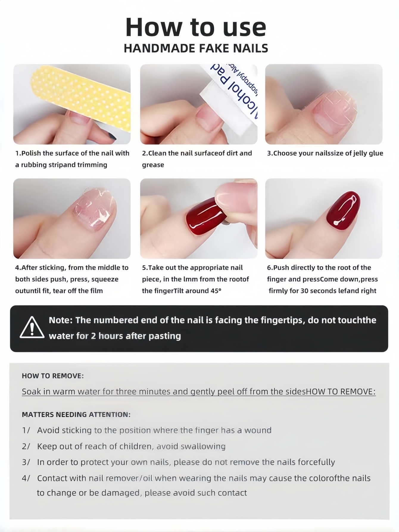 10 Long Teardrop-Shaped Press- - Nail Art Press On 评论和价格