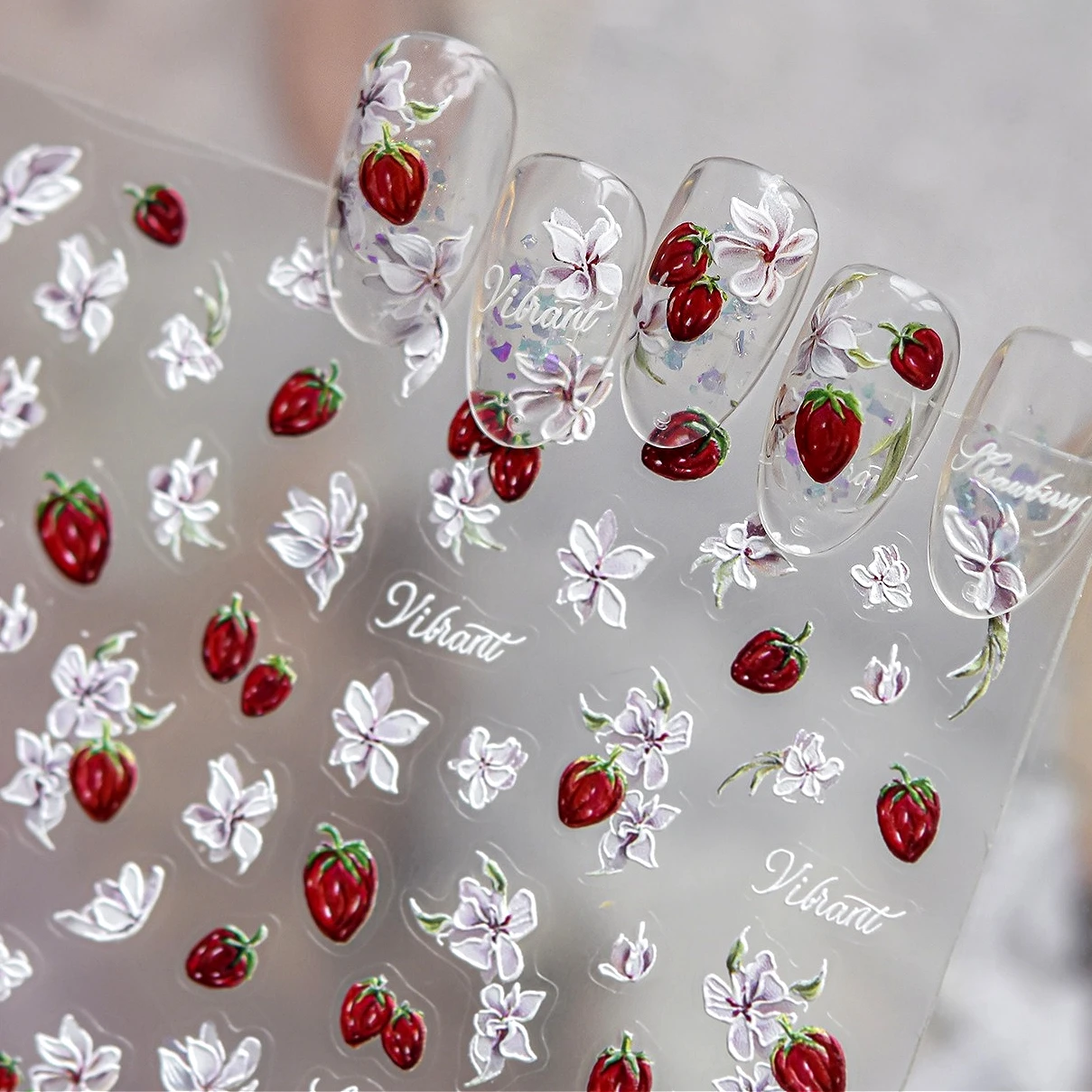 Strawberry Toast Bowknot Daisy - Nail Art Orange 评论和价格