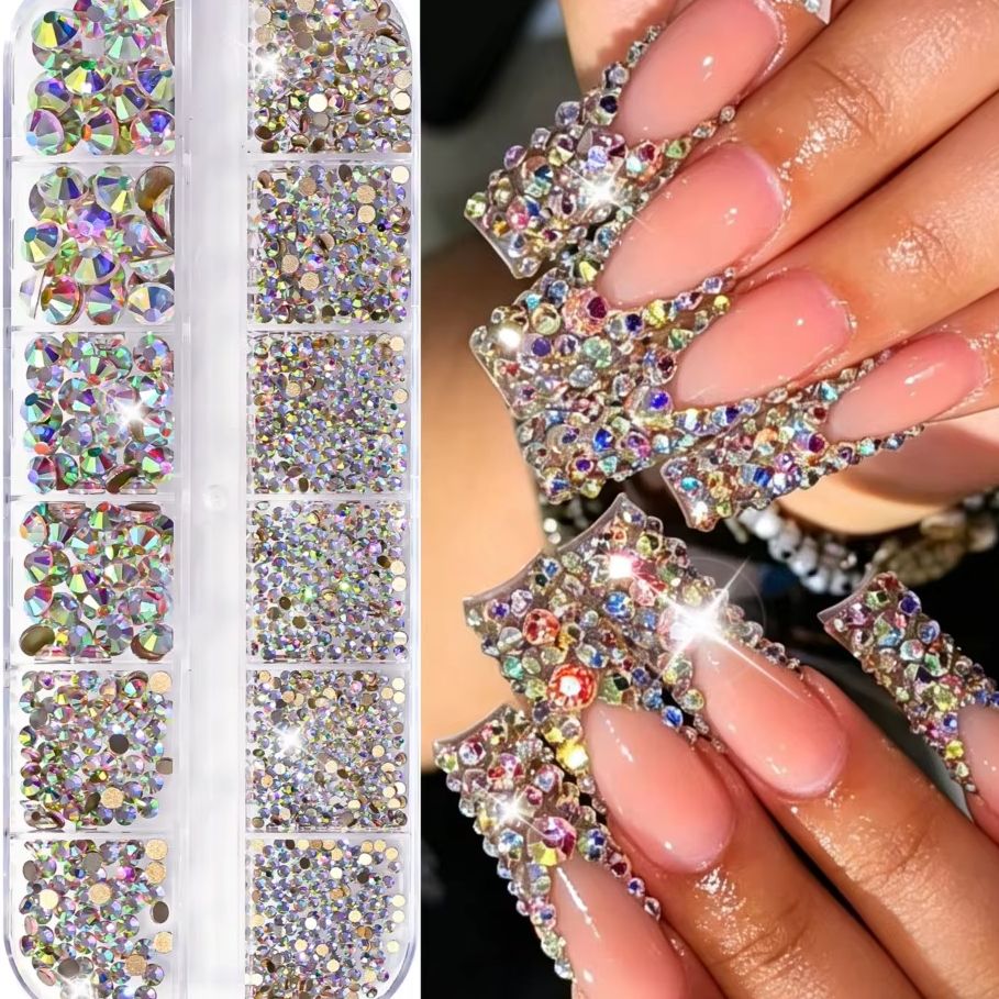 12grids 3D Flashy AB Round Cry - Nail Art Valentines Day 评论和价格