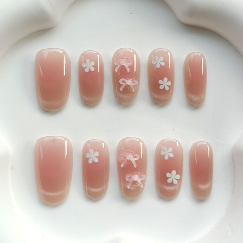 10Pcs Teenage Girl Fashion Cut - Nail Art Pink 评论和价格