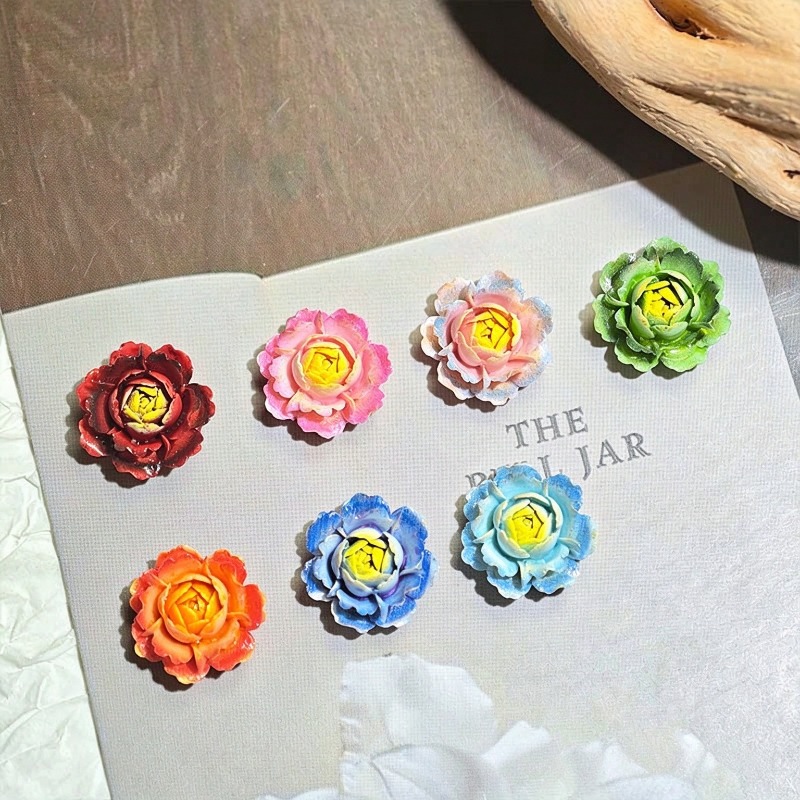 50pcs Mixed Color 3D Resin Ros - Nail Art Ombre 评论和价格